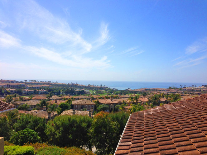 Image of the Ocean Views from the Monarch Hills condos in Dana Point, California